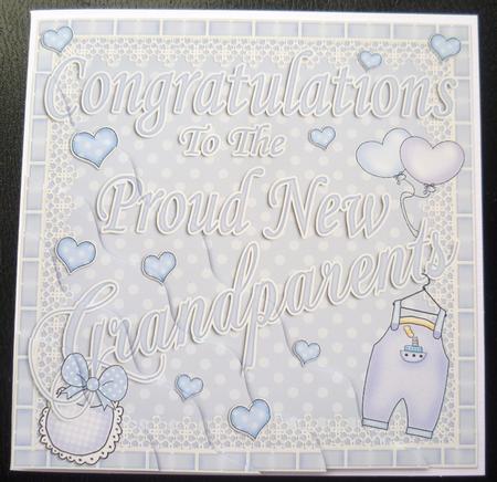 New Baby Grandparents Wavy Corner Side Stacker Topper by Charlie Angel