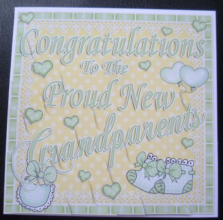 New Baby Grandparents Wavy Corner Side Stacker Topper by Charlie Angel