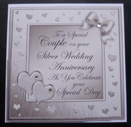 Silver Wedding Anniversary Wavy Corner Side Stacker by Charlie Angel