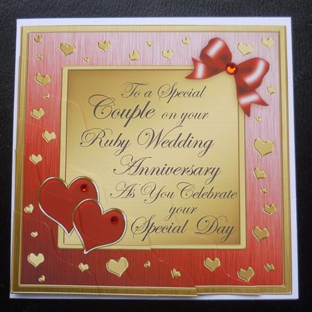Ruby Wedding Anniversary Wavy Corner Side Stacker by Charlie Angel