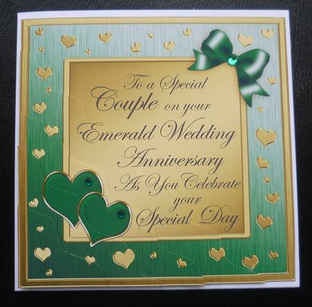 Emerald Wedding Anniversary Wavy Corner Side Stacker by Charlie Angel