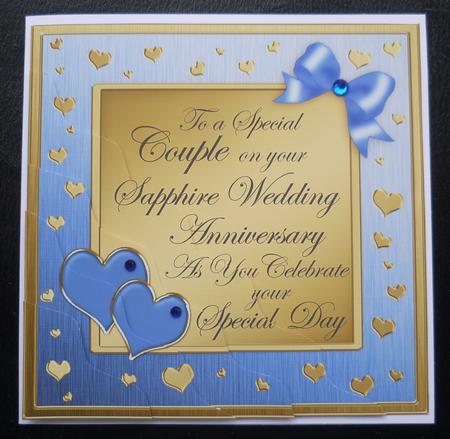 Sapphire Wedding Anniversary Wavy Corner Side Stacker by Charlie Angel