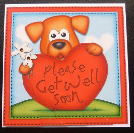 Rusty Dog's Get Well Heart Wavy Corner Side Stacker by Charlie Angel