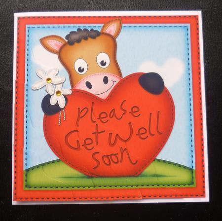 Gi Gi Horse's Get Well Heart Wavy Corner Side Stacker by Charlie Angel