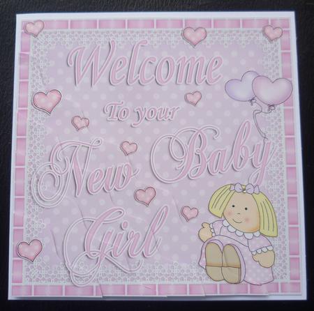 New Baby Girl Wavy Corner Side Stacker Topper by Charlie Angel
