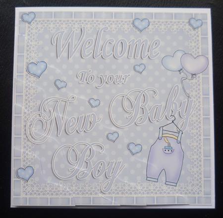 New Baby Boy Wavy Corner Side Stacker Topper by Charlie Angel