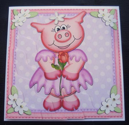 Zoe Piggy's Rose Wavy Corner Side Stacker Topper by Charlie Angel
