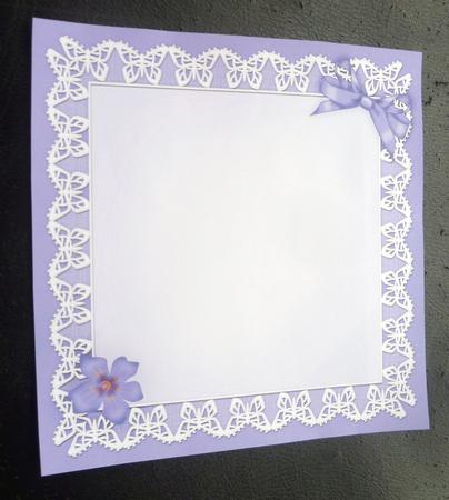 Pretty Viola 8 x 8 Insert Panel and Greetings by Charlie Angel