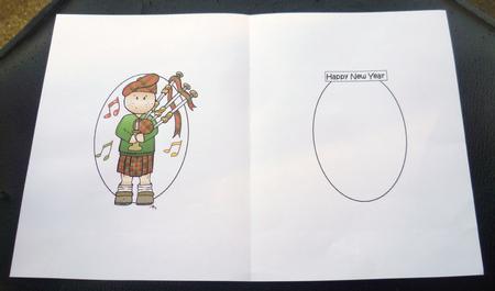 Bagpipe Boy New Year Insert by Charlie Angel