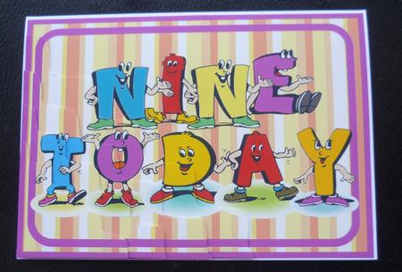 Happy Letters 9 Today by Charlie Angel