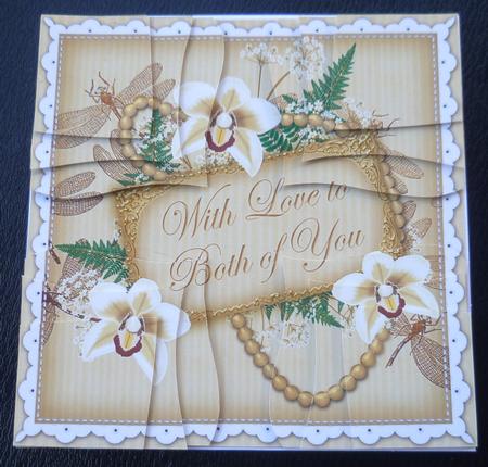 Cream Orchids Both of You 5in Cross Stacker Topper by Charlie Angel