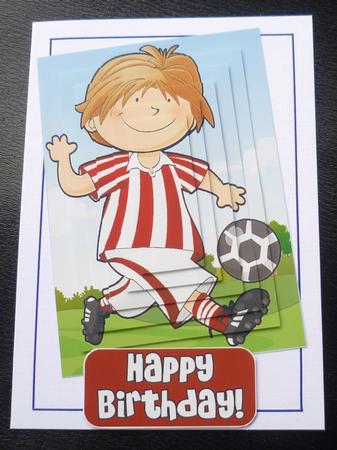 Mini Dude Footballer Red Strip Pyramid by Charlie Angel
