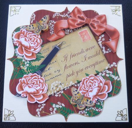 Dusty Roses If Friends Were Flowers -  6in Bracket Topper by Charlie Angel
