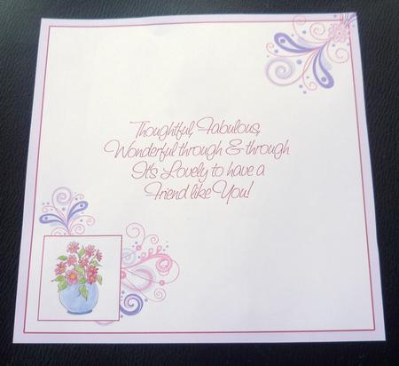 Pot of Flowers Insert Friend Birthday by Charlie Angel