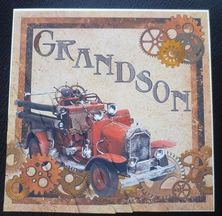 Steampunk Vintage Fire Engine Grandson Corner Stacker by Charlie Angel
