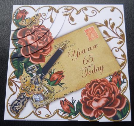 Deep Pink Roses 65 Today Ink Saver 6in Duo Corner Stacker by Charlie Angel