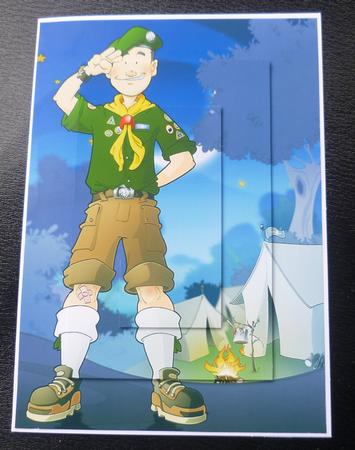 Cub/scout Dude (yellow/nighttime) A4 by Charlie Angel