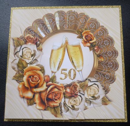 Golden Roses for a Golden Wedding Side Stacker by Charlie Angel