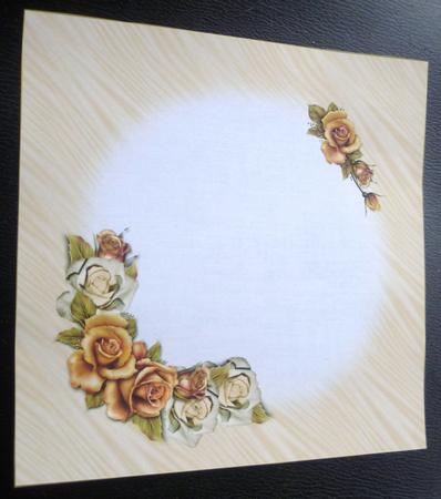 8x8 Golden Roses Golden Anniversary Insert Plate by Charlie Angel