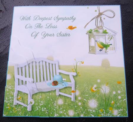 Deepest Sympathy on the Loss of Your Sister Corner Stacker by Charlie Angel