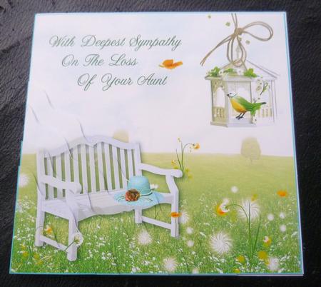 Deepest Sympathy on the Loss of Your Aunt Corner Stacker by Charlie Angel