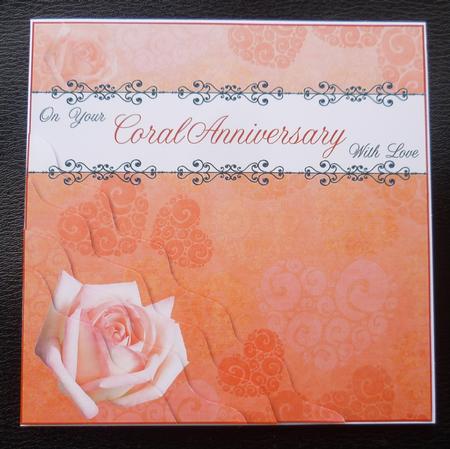 Coral Wedding Anniversary Corner Stacker by Charlie Angel
