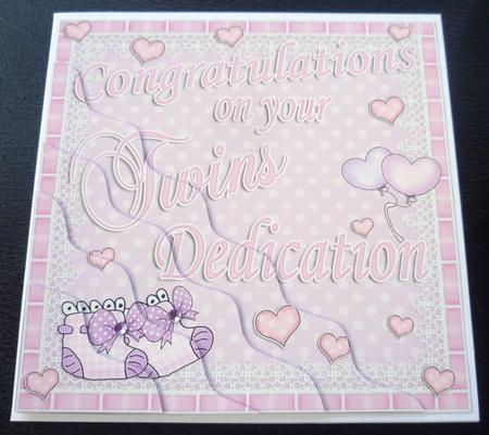 On Your Twins Dedication Wavy Corner Side Stacker Topper by Charlie Angel
