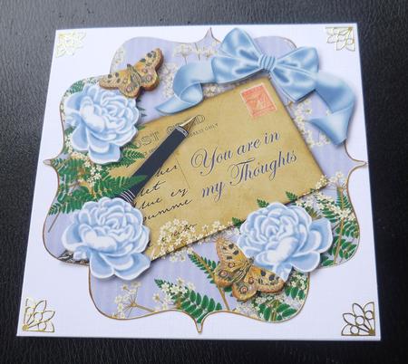 Blue Rose in My Thoughts 6in Bracket Topper by Charlie Angel
