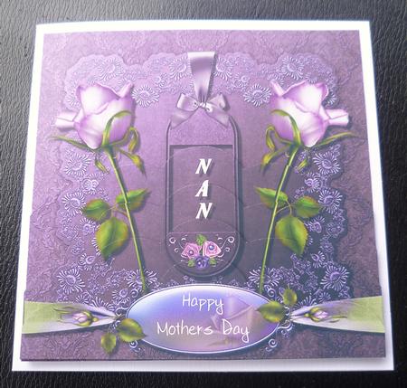 Lilac Roses Nan Mothers Day Bottom Stacker by Charlie Angel