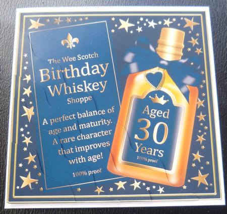 30th Birthday Whisky Wavy Corner Side Stacker Topper by Charlie Angel