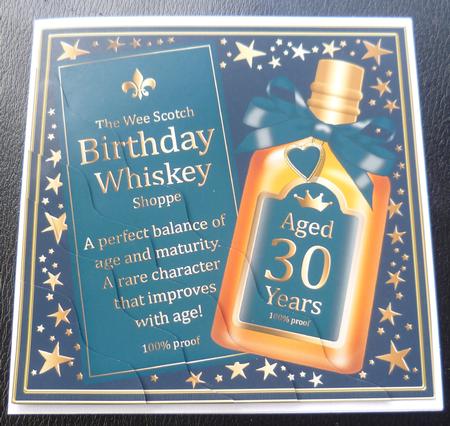 30th Birthday Whisky Wavy Corner Side Stacker Topper by Charlie Angel