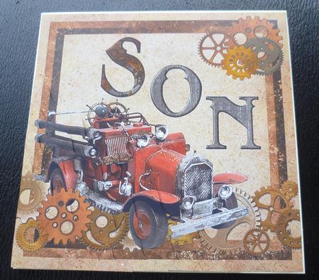 Steampunk Vintage Fire Engine Corner Stacker Son by Charlie Angel