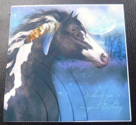 Fantasy Horse Birthday Card Front by Charlie Angel