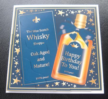Birthday Whisky Wavy Corner Side Stacker Topper by Charlie Angel