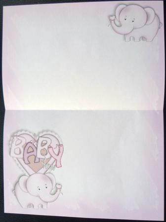 Baby Nellie in Pink A4 Blank Insert by Charlie Angel