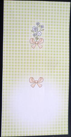 Pretty Gingham Insert Square Landscape by Charlie Angel