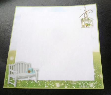 Beautiful Garden Bench & Hat Insert Ink Saving by Charlie Angel