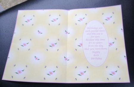 Pretty Floral 60th Birthday Insert by Charlie Angel