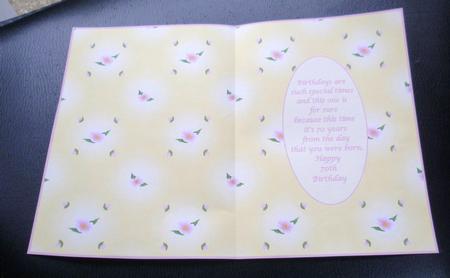 Pretty Floral 70th Birthday Insert by Charlie Angel