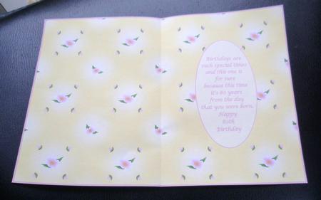 Pretty Floral 80th Birthday Insert by Charlie Angel