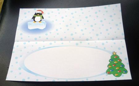 Eddy the Penguin Large Dl Insert 3 by Charlie Angel