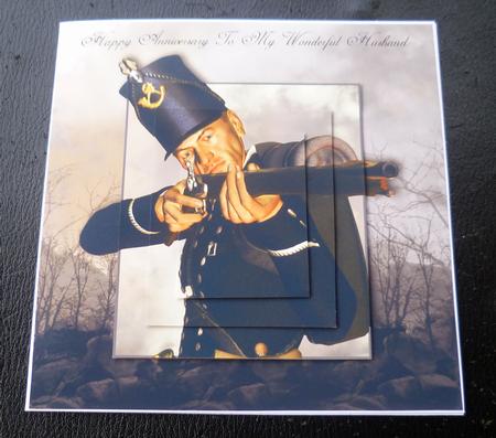 Husband Anniversary Napoleonic Card Front by Charlie Angel
