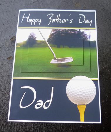 Golf Father's Day Greeting Card Front by Charlie Angel