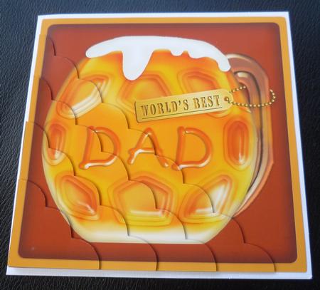 Mine's a Pint Best Dad Scallop Corner Side Stacker Topper by Charlie Angel