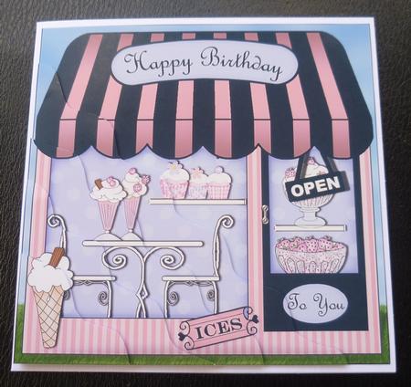 The Little Ice Cream Shoppe Wavy Corner Side Stacker Topper by Charlie Angel