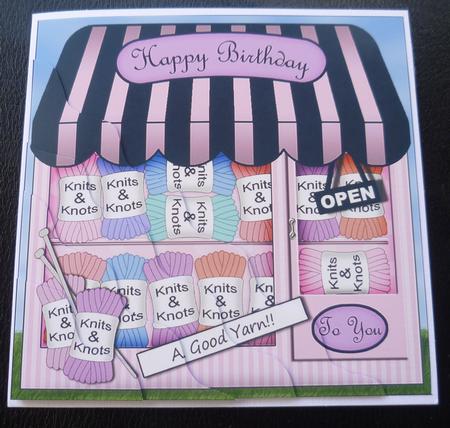 The Little Knitting Shoppe Wavy Corner Side Stacker Topper by Charlie Angel