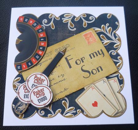 Roulette Black for My Son Scallop Postcard Step by Step by Charlie Angel