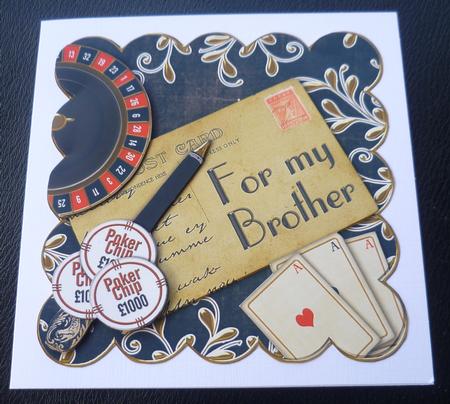 Roulette Black for My Brother Scallop Postcard Step by Step by Charlie Angel