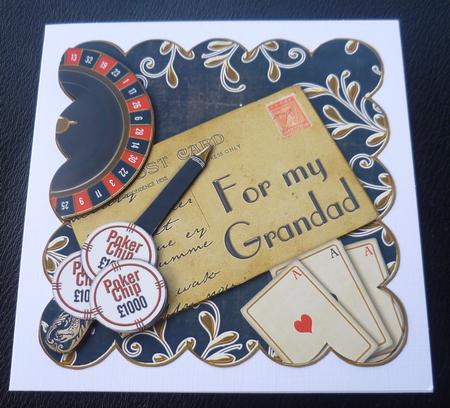 Roulette Black for My Grandad Postcard Step by Step by Charlie Angel