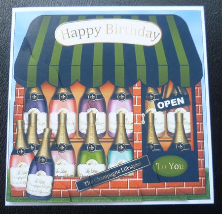 The Little Champagne Shoppe Wavy Corner Side Stacker Topper by Charlie Angel